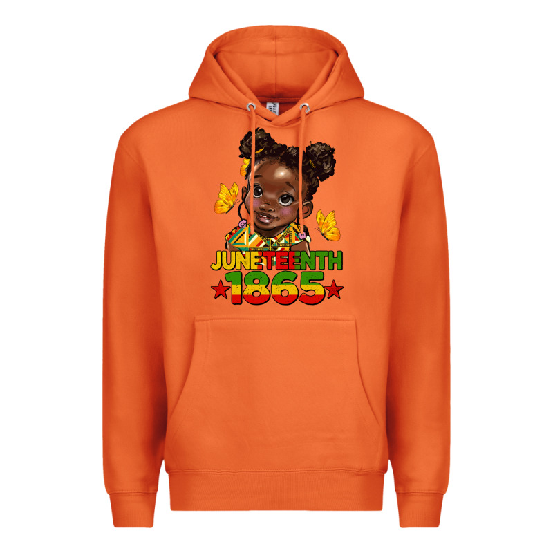 Juneteenth 1865 Afro Girl Premium Hoodie by HRA Design Shop | Teevron