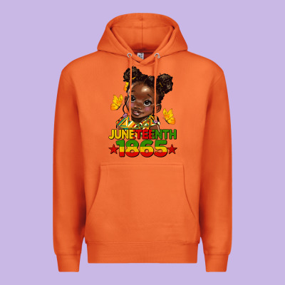 Juneteenth 1865 Afro Girl Premium Hoodie Designed By Hra Design Shop