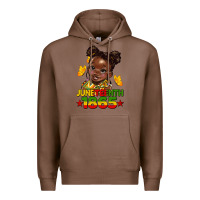 Chestnut juneteenth 1865 afro girl Premium Hoodie - HRA Design Shop