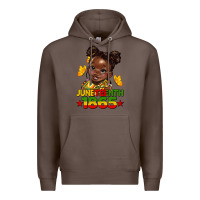 Coffee juneteenth 1865 afro girl Premium Hoodie - HRA Design Shop