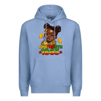 Colony Blue juneteenth 1865 afro girl Premium Hoodie - HRA Design Shop