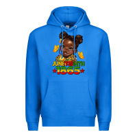 True Royal juneteenth 1865 afro girl Premium Hoodie - HRA Design Shop