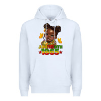 White juneteenth 1865 afro girl Premium Hoodie - HRA Design Shop