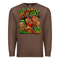 Chestnut Steppin' into Juneteenth sneaker and heel afro wom Premium Sweatshirt - RanaPortraitStore