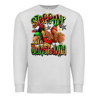 Dove Grey Steppin' into Juneteenth sneaker and heel afro wom Premium Sweatshirt - RanaPortraitStore