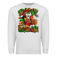 Oatmeal Heather Steppin' into Juneteenth sneaker and heel afro wom Premium Sweatshirt - RanaPortraitStore
