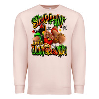 Pale Pink Steppin' into Juneteenth sneaker and heel afro wom Premium Sweatshirt - RanaPortraitStore