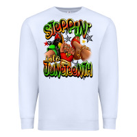 White Steppin' into Juneteenth sneaker and heel afro wom Premium Sweatshirt - RanaPortraitStore