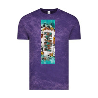 Cloud Purple mimi sunflower cowhide leopard  pen wrap Vintage Tee - Artiststas
