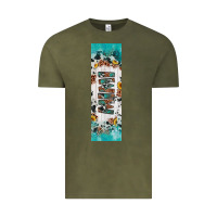 Vintage Olive mimi sunflower cowhide leopard  pen wrap Vintage Tee - Artiststas