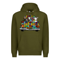 Army Green farm life truck autism Premium Hoodie - CowhideDigitalArt