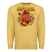 Antique Gold Softball life afro girl sneakers Premium Sweatshirt - RanaPortraitStore