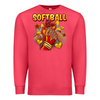 Cardinal Softball life afro girl sneakers Premium Sweatshirt - RanaPortraitStore