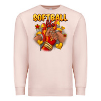 Pale Pink Softball life afro girl sneakers Premium Sweatshirt - RanaPortraitStore