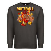 Smoke Softball life afro girl sneakers Premium Sweatshirt - RanaPortraitStore