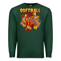 Sports Green Softball life afro girl sneakers Premium Sweatshirt - RanaPortraitStore