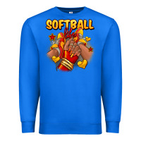 True Royal Softball life afro girl sneakers Premium Sweatshirt - RanaPortraitStore