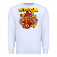 White Softball life afro girl sneakers Premium Sweatshirt - RanaPortraitStore