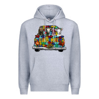 Heather Grey farm life truck autism Premium Hoodie - CowhideDigitalArt