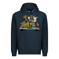 Navy farm life truck autism Premium Hoodie - CowhideDigitalArt