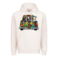 Pale Pink farm life truck autism Premium Hoodie - CowhideDigitalArt