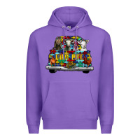 Purple farm life truck autism Premium Hoodie - CowhideDigitalArt