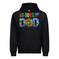 Black ausome autism dad Urban Hoodie - AdoDesignShop
