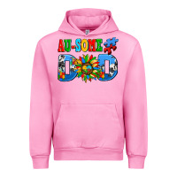 Fuchsia Pink ausome autism dad Urban Hoodie - AdoDesignShop