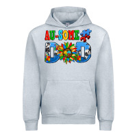 Heather Grey ausome autism dad Urban Hoodie - AdoDesignShop