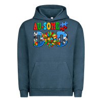 Pigment Midnight Navy ausome autism dad Urban Hoodie - AdoDesignShop