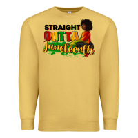 Antique Gold Straight outta Juneteenth Premium Sweatshirt - RanaPortraitStore