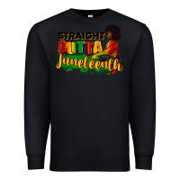 Black Straight outta Juneteenth Premium Sweatshirt - RanaPortraitStore