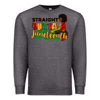 Charcoal Heather Straight outta Juneteenth Premium Sweatshirt - RanaPortraitStore
