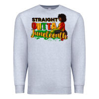 Heather Grey Straight outta Juneteenth Premium Sweatshirt - RanaPortraitStore