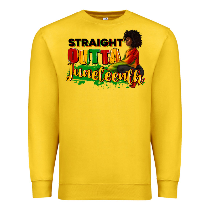 Straight Outta Juneteenth Premium Sweatshirt by RanaPortraitStore | Teevron