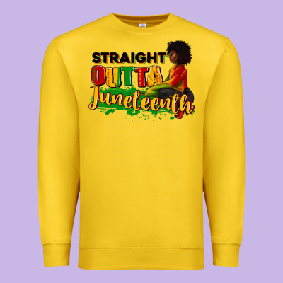 Premium Sweatshirt Straight outta Juneteenth