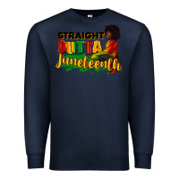 Navy Straight outta Juneteenth Premium Sweatshirt - RanaPortraitStore