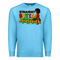 Ocean Blue Straight outta Juneteenth Premium Sweatshirt - RanaPortraitStore