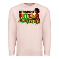 Pale Pink Straight outta Juneteenth Premium Sweatshirt - RanaPortraitStore
