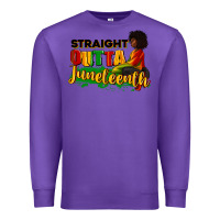 Purple Straight outta Juneteenth Premium Sweatshirt - RanaPortraitStore