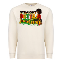 Sandshell Straight outta Juneteenth Premium Sweatshirt - RanaPortraitStore