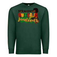 Sports Green Straight outta Juneteenth Premium Sweatshirt - RanaPortraitStore