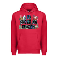 Cardinal It's Freezing Season Premium Hoodie - FaDigitalArtStudio