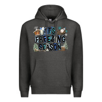 Charcoal Heather It's Freezing Season Premium Hoodie - FaDigitalArtStudio