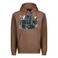 Chestnut It's Freezing Season Premium Hoodie - FaDigitalArtStudio
