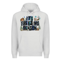 Dove Grey It's Freezing Season Premium Hoodie - FaDigitalArtStudio