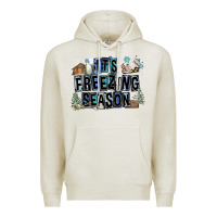 Oatmeal Heather It's Freezing Season Premium Hoodie - FaDigitalArtStudio