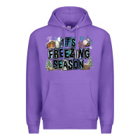 Purple It's Freezing Season Premium Hoodie - FaDigitalArtStudio