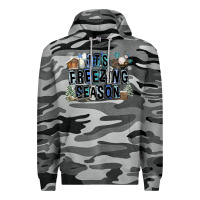 Slate Camo It's Freezing Season Premium Hoodie - FaDigitalArtStudio