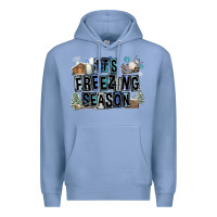 Colony Blue It's Freezing Season Premium Hoodie - FaDigitalArtStudio